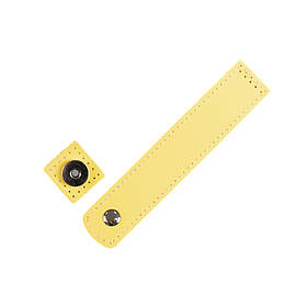 Клапан для сумки на магнітній кнопці (15 *3 см), колір  Жовтий
