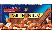 Шоколад Миллениум Голден Нат Millennium Golden Nut молочный с цельным лесным орехом 100 грамм