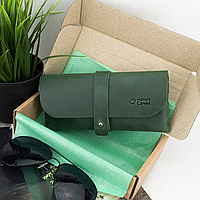 Футляр для очков кожаный Handycover HC0086 (зеленый) винтажный