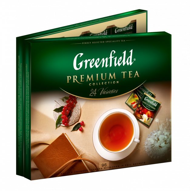 Набір чаю Грінфілд Greenfield Selected tea Collection 24 види 96 пакетиків