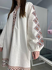 Жіноча сукня вишиванка білого кольору з оригінальною вишивкою розмір 42-50, фото 3