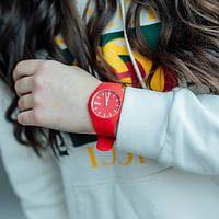 Часы наручные детские наручные кварцевые Skmei Rubber Red водонепроницаемые спортивные для девочек MS