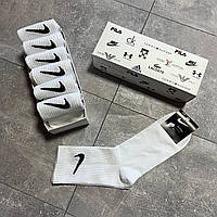 Высокие спортивные черные, белые носки Nike FitDry набор 3 пары в коробке 10