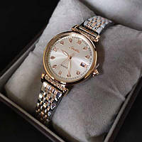 Часы женские наручные кварцевые классические роскошные Sunkta Vivaro на стальном браслете для женщин MS