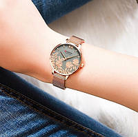 Женские часы наручные кварцевые Curren Provance молодежные нежные на стальном браслете для девушек MS