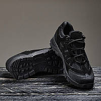 Тактические кроссовки зсу Ягуар черные (41 - 45р) кожаные Обувь военная мужская для силовых структур ВСУ MAR