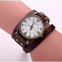 Часы женские наручные кварцевые CL Double прикольные оригинальные кожаные часы-браслет для женщин MS