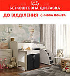 Ліжко-кімната 80*180 Bed Room №5 зі столом Білий+Графіт, фото 3