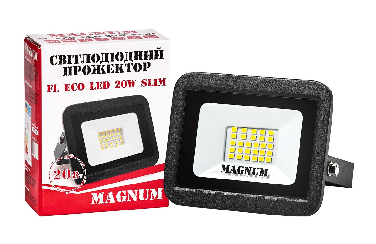 Прожектор LED MAGNUM FL ECO LED 20Вт slim 6500К IP65