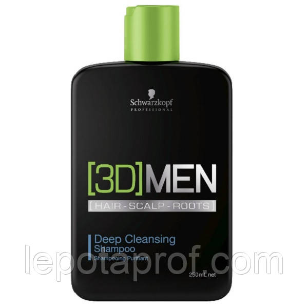 Шампунь чоловічий для глибокого очищення Schwarzkopf Professional [3D] MEN Deep Cleansing Shampoo 250 ml