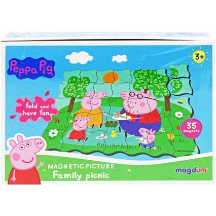 Набір магнітів Магнітна картина Свинка Пеппа Пікнік МЕ 5031-08