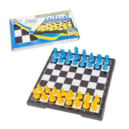 Шашки та шахмати 2 в 1 "Патріот" жовто-блакитні