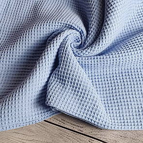 Муслін Вафелка Блакитний