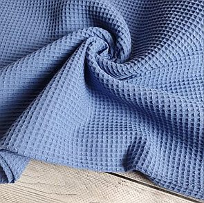 Муслін Вафелка Джинсовий