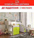 Ліжко-кімната 80*180 Bed Room №5 зі столом Білий+Лайм, фото 3