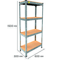 Металевий стелаж MRL-1500 ( 600x300) оцинкований