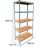 Металевий стелаж MRL-2100 ( 900x450) оцинкований
