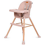Дерев'яний стільчик для годування 4в1 EATAN WOOD PINK рожеве, фото 4