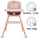 Дерев'яний стільчик для годування 4в1 EATAN WOOD PINK рожеве, фото 10
