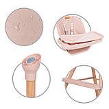 Дерев'яний стільчик для годування 4в1 EATAN WOOD PINK рожеве, фото 7