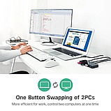 Комутатор Ugreen 2 In 4 Out USB 3.0 Switch Box 1.5 М Black (30768), фото 5