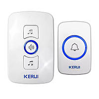 Беспроводный звонок KERUI M525 для входной двери, кнопка с подсветкой, стильный дизайн, 32 рингтона