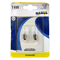 Лампа автомобільна сигнальна NARVA STANDARD T4W 171314000 2 шт (228178)