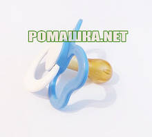 Соска-пустушка з кільцем латексна Ромашка 3м+, вишенька, ТМ little Тіммі 3139 Блакитний