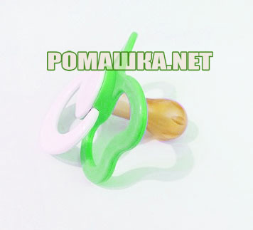 Соска-пустушка з кільцем латексна Ромашка 3м+, вишенька, ТМ little Тіммі 3139 Зелений