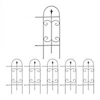 Металлическое ограждение клумбы из 6 частей