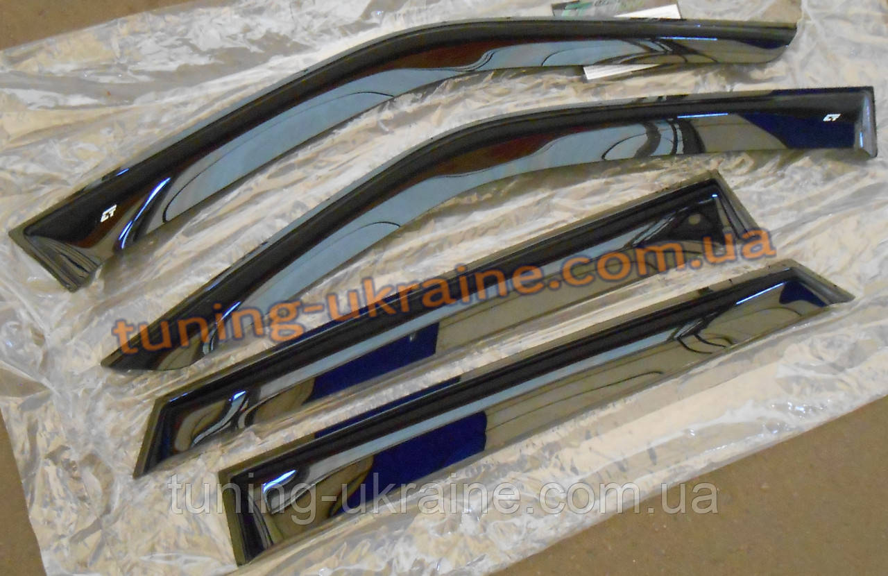 Дефлекторы окон (ветровики) "COBRA-Tuning" на Chevrolet Lanos Седан - фото 2 - id-p308637810