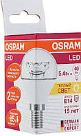 Лед лампа Osram 5,4Вт G45 E14 3000К тепле світло