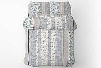 Постільна білизна Home Line. Бязь Затишок блакитно-бежевого кольору-Полуторний