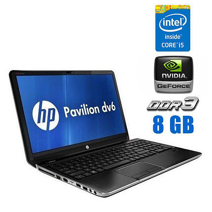 Ноутбук Б-клас HP Pavilion dv6t-7000/ 15.6" 1366x768/ i5-3230M/ 8GB RAM/ 120GB SSD/ GT 630M 1GB/ АКБ 0%, фото 1
