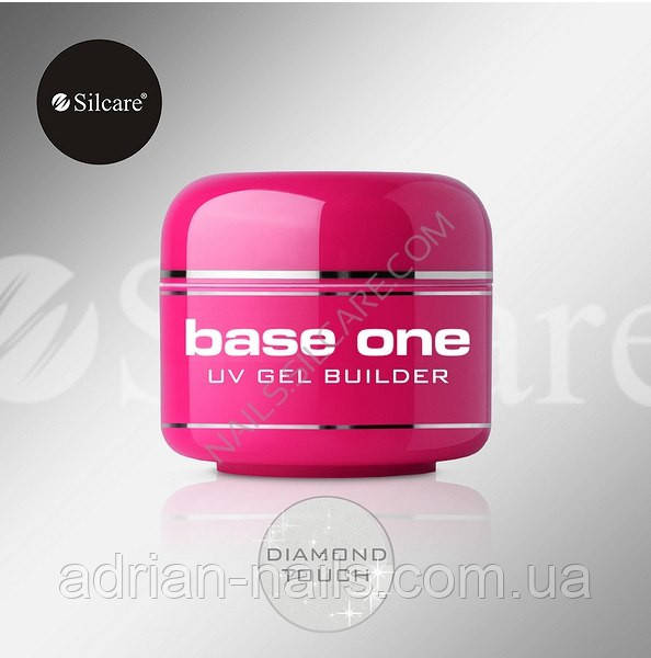 Прозорий гель з мікроблестками Base One Diamond Touch (розлив) Silcare, 30.0, 50грамм, Гель з блискітками