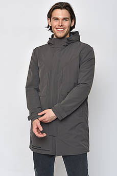 Куртка чоловіча демісезонна сірого кольору                                                           156376M