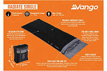Спальний мішок з підігрівом Vango Radiate Single/-3°C Black Left (SBQRADIATB05TJ8), фото 6