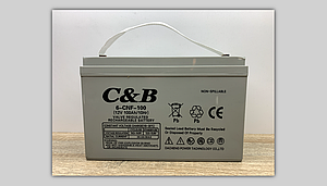 Батарея C&B GEL 6-CNF-100 12V 100Ah 1,2 kWh сіра нова
