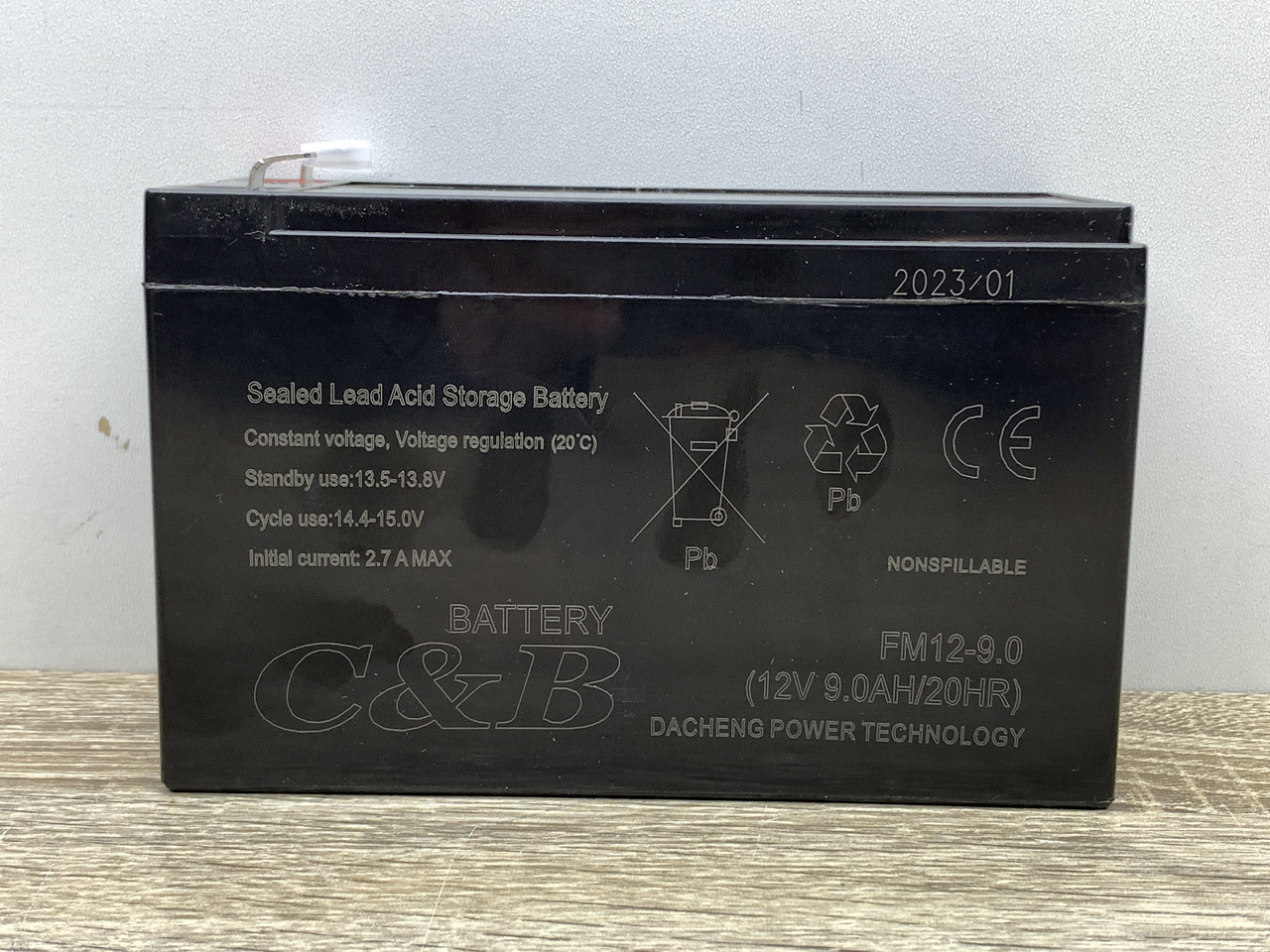 Батарея (Акумулятор) 12V 9Ah GEL C&B FM12-9.0G (12V9AH/20HR) 20°C чорна нова