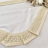 Крижма трикотажна для хрещення "Аріна" Інтерлок Молочний/Золото 75х80 см BetiS, фото 3