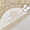 Крижма трикотажна для хрещення "Вишукана" Інтерлок Молочний 90х90 см Betis, фото 2