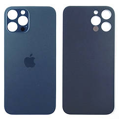 Задня кришка Apple iPhone 12 Pro Max (синя оригінал Китай з великим отвором)