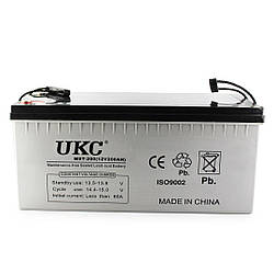 Гелієвий акумулятор BATTERY 12V 200A UKC (Реальна ємність -30%)