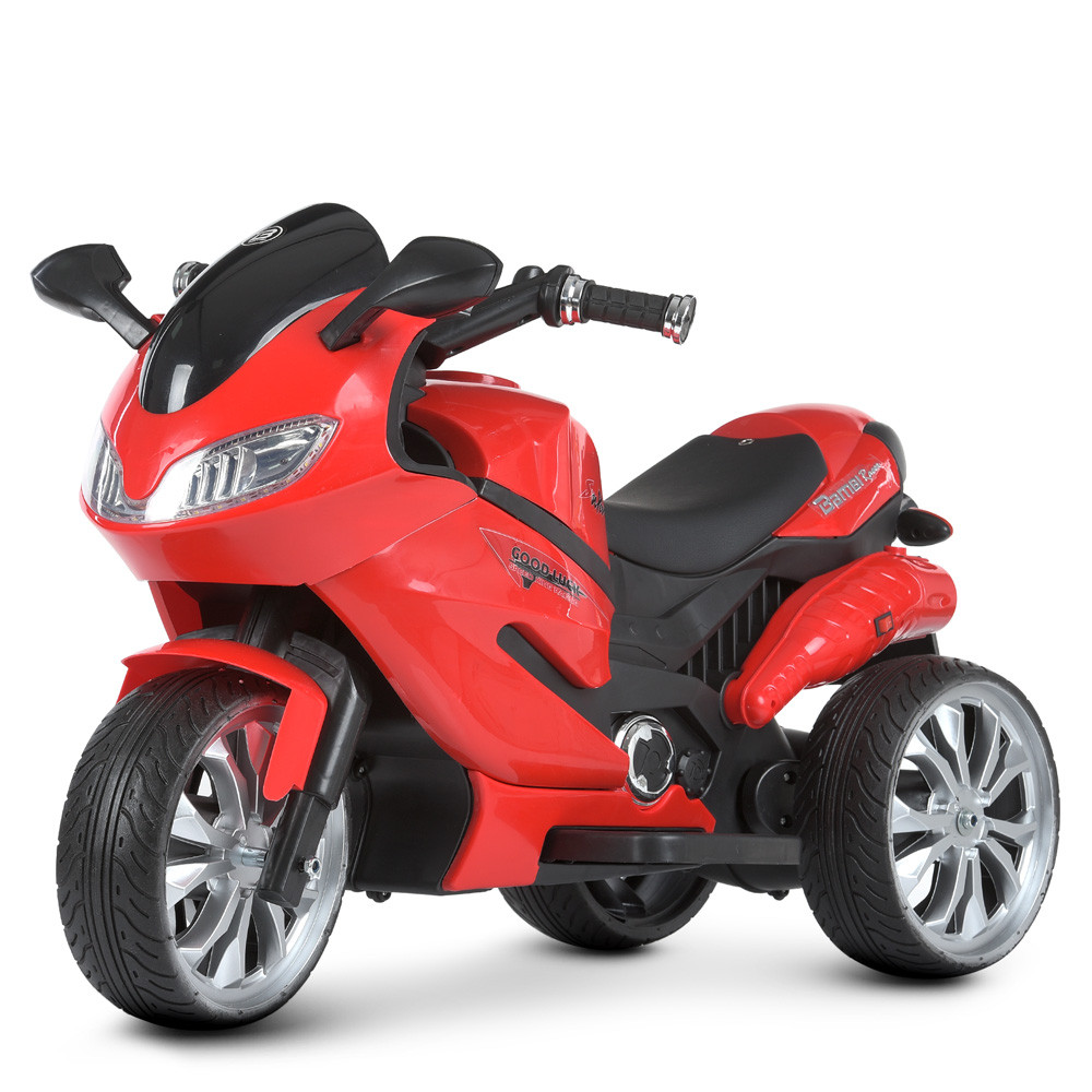 Дитячий електромобіль Мотоцикл M 4204 EBLR-3, Suzuki, шкіра, EVA колеса, з пультом керування, червоний, фото 1