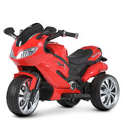 Дитячий електромобіль Мотоцикл M 4204 EBLR-3, Suzuki, шкіра, EVA колеса, з пультом керування, червоний