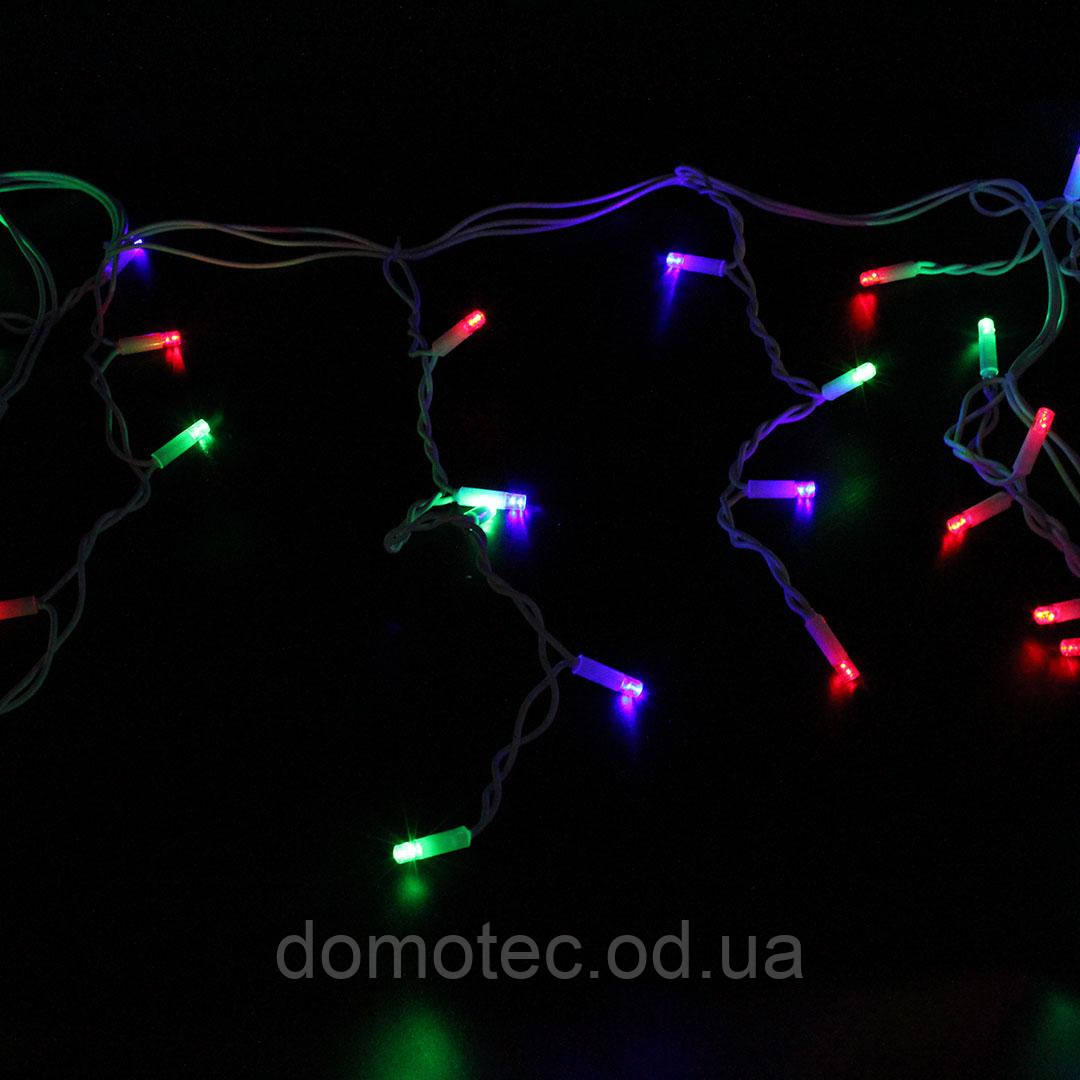Xmas гірлянда LED 120 3.3Line Short curtain(Бурпурки/Бахрома) M-1 RGB 5 Метрів Вул.+сполуч.Білий пр