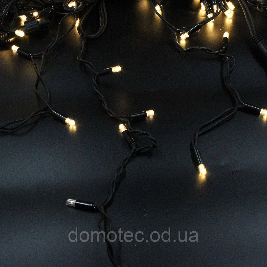 Xmas гірлянда LED 120 3.3Line Short curtain(Бульбашки/Бахрома)WW-2 5Mетрів Теп.білий Вул.+з'єднанняЧорн