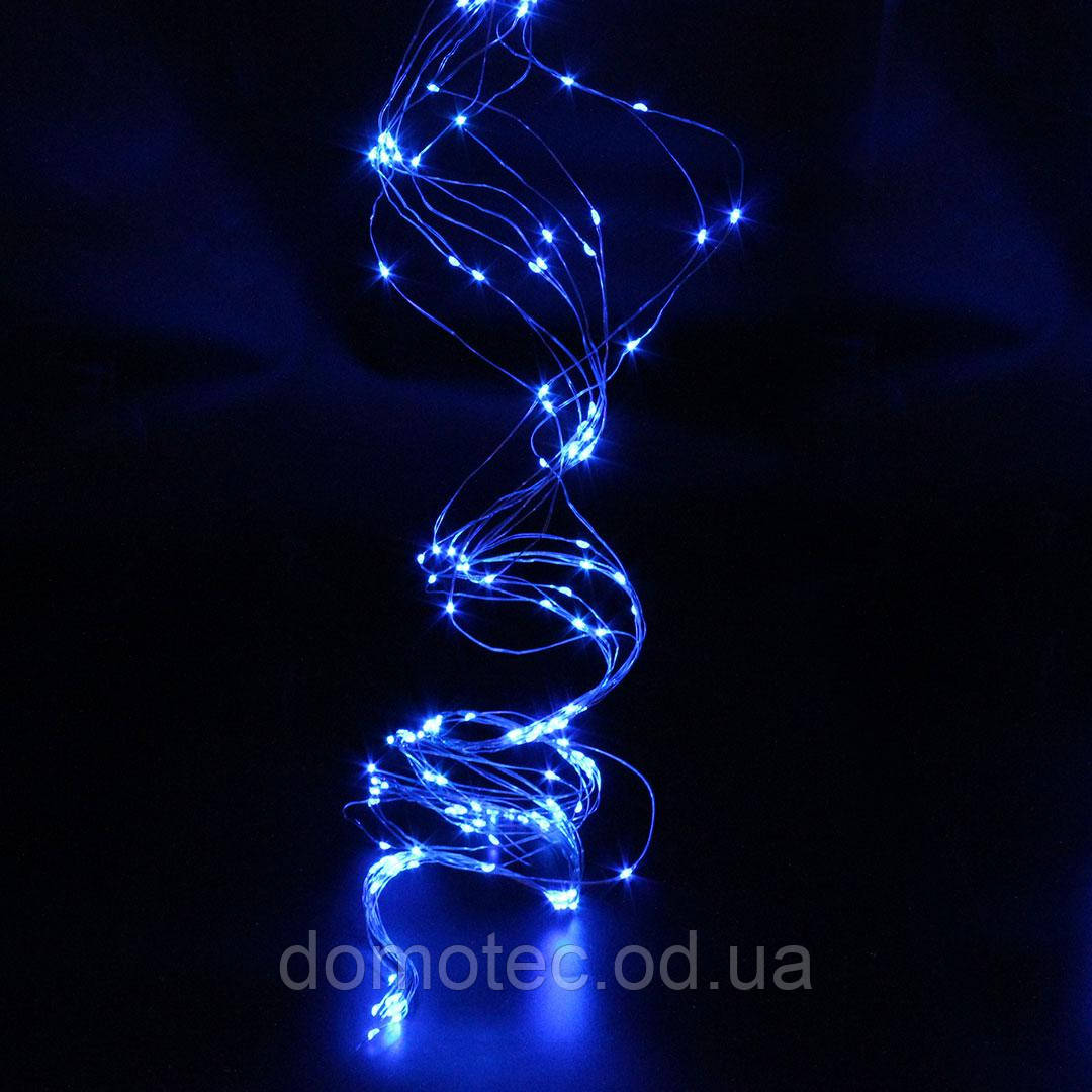 Xmas гірлянда 300L (Copper) на мідному дроті (Крапля роси) Кінський хвіст B Синя 3M
