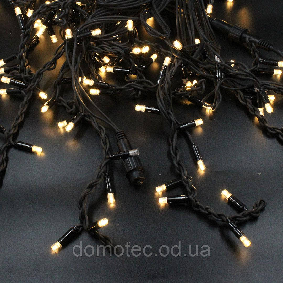 Xmas гірлянда LED 200 3.3 Short curtain(Бульбашки/Бахрома) WW-2 Теплий білий 10M*1,5M Вул+з'єдн+Чер пр