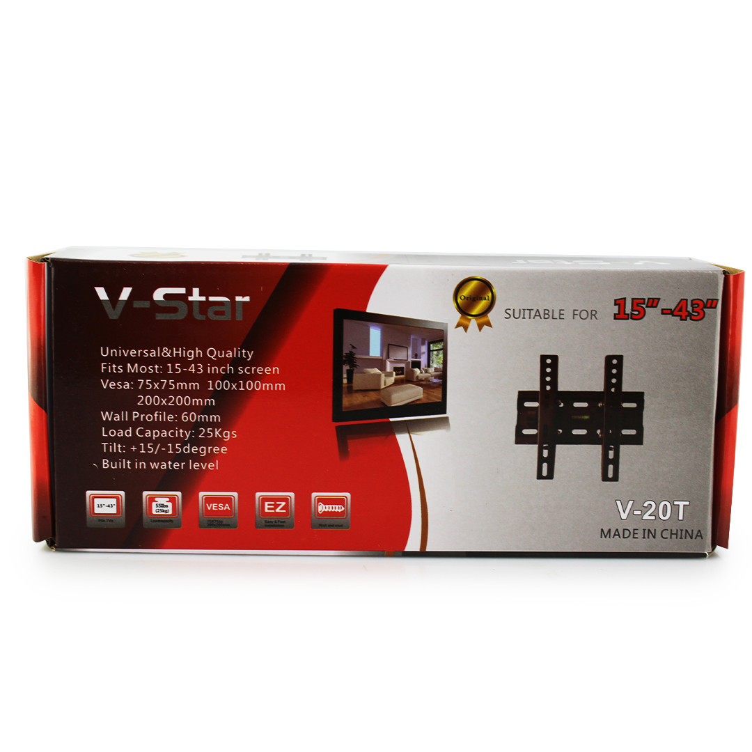 Кріплення на стіну для телевізора розміром від 15" до 43" V-20T, фото 1
